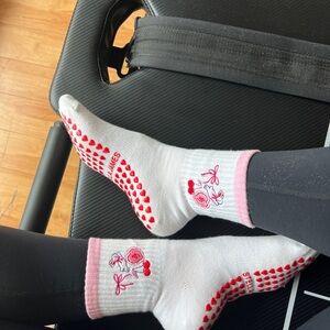 coquette embroidered pilates socks!